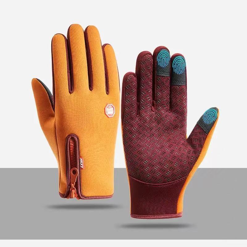 Wool Glove Lined - Winter Touchscreen Gloves for Cycling, Waterproof