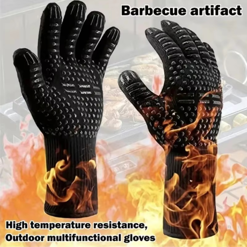 One Piece BBQ Gloves High Temp - Oven Mitt Silicone review and price