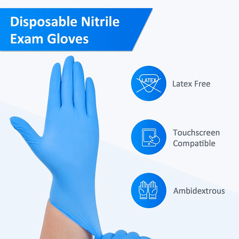 100PCS Blue Nitrile Disposable - Nitrile Mechanic Glove review and price