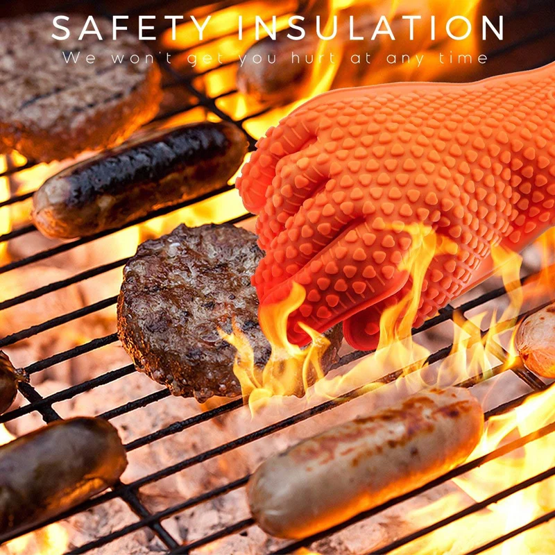BBQ Silicone Grilling gloves B - Oven Mitt Silicone review and price