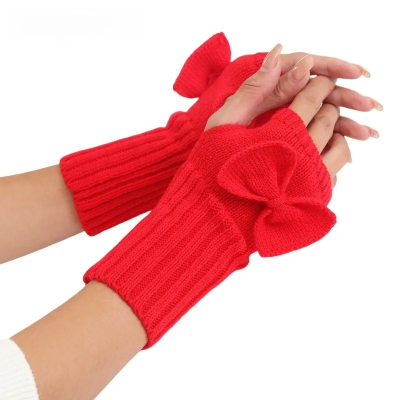 Knit Bow Fingerless Gloves – S - Fingerless Glove Knit review and price