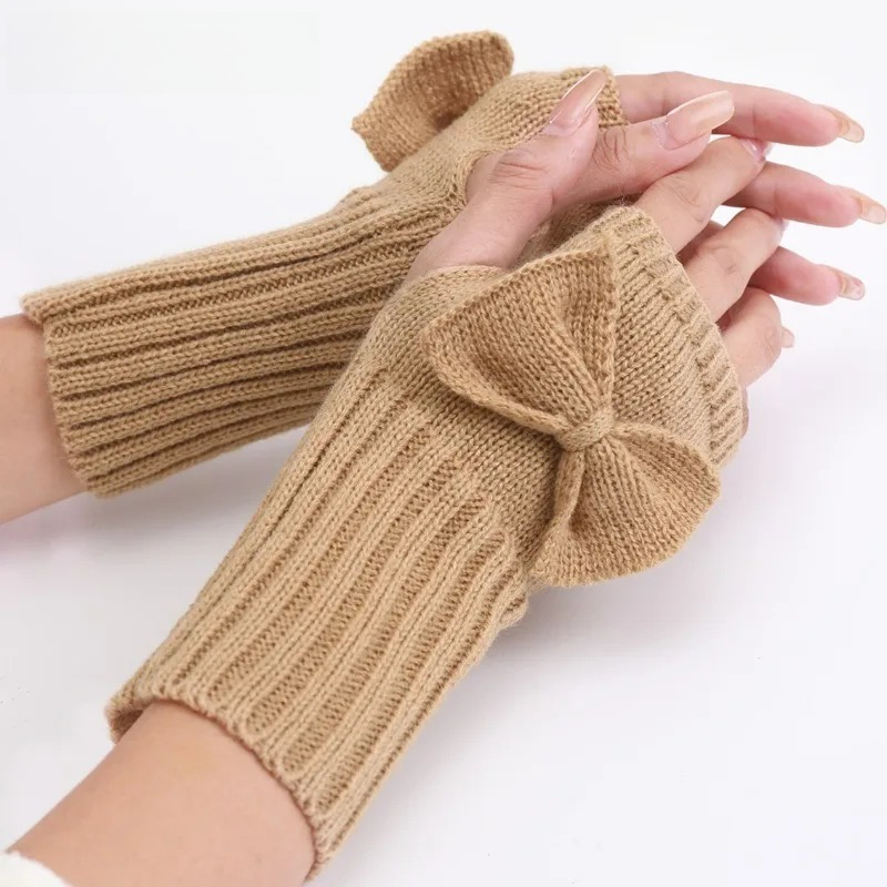Knit Bow Fingerless Gloves – S - Fingerless Glove Knit review and price