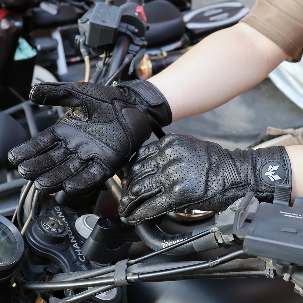 Unisex Vintage Leather Motorcy - Motorcycle Glove Knuckle review and price