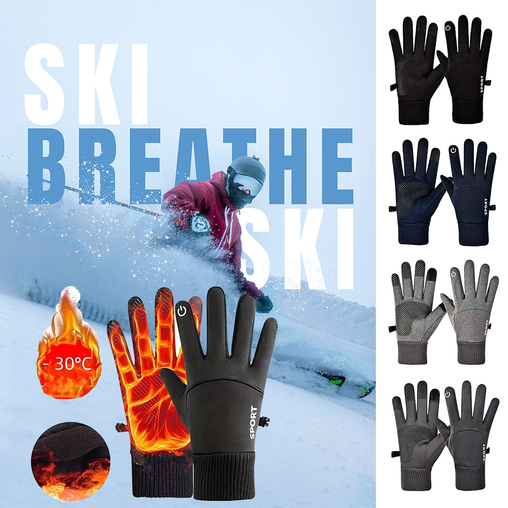 Winter Cycling Gloves Windproo - Ski Glove Waterproof review and price