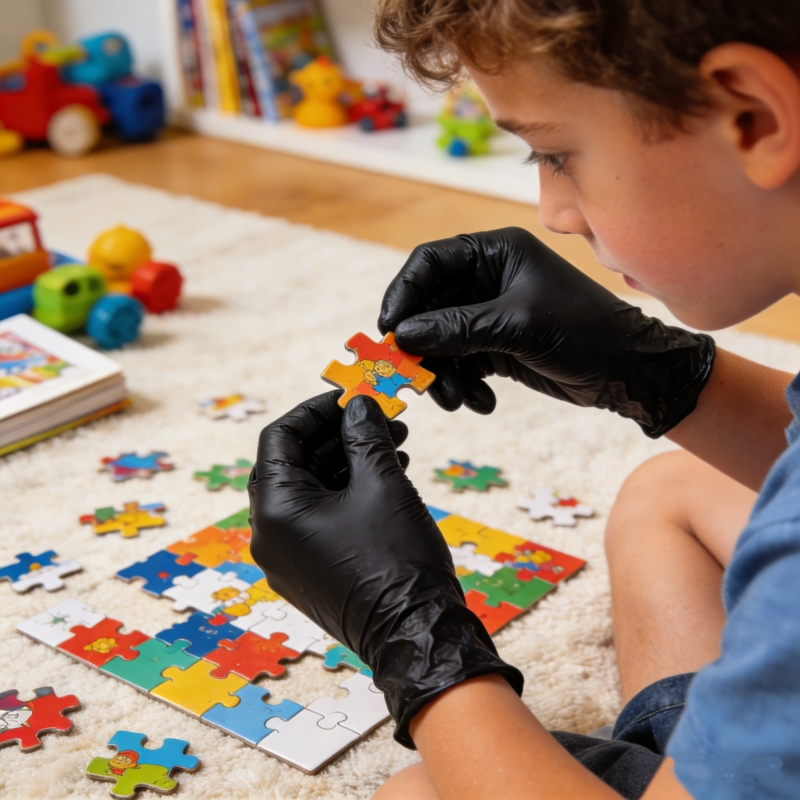 Kids Black Nitrile Disposable  - Nitrile Mechanic Glove review and price