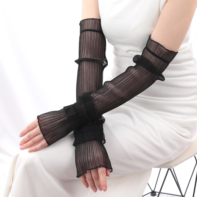 1 Pair Ice Silk Long Sleeves S - Fingerless Glove Knit review and price