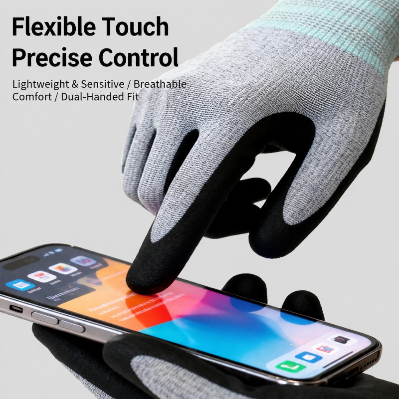 15 Needle Polyester Nitrile Co - Nitrile Mechanic Glove review and price
