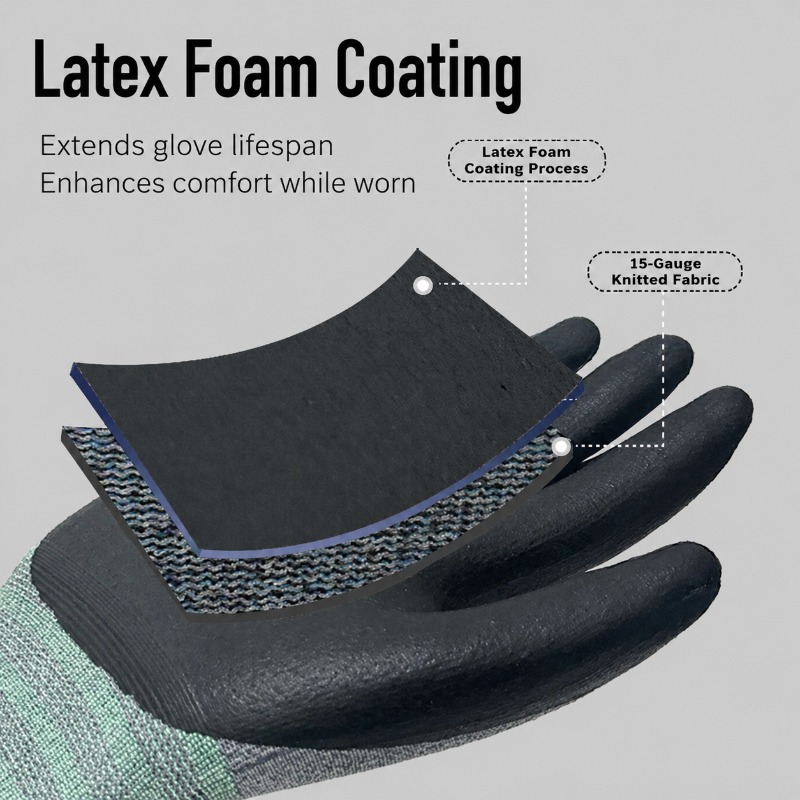 15 Needle Polyester Nitrile Co - Nitrile Mechanic Glove review and price